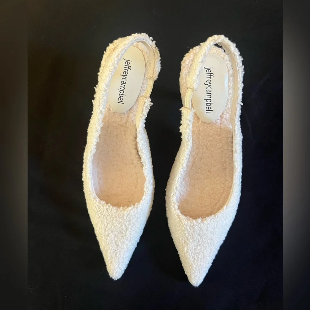 Jeffrey Campbell Persona Faux Shearling Pointed Toe Pump - Picture 2 of 3